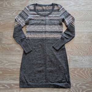 Peruvian Connection Alpaca Blend Fair Isle Sweater Dress Size Small